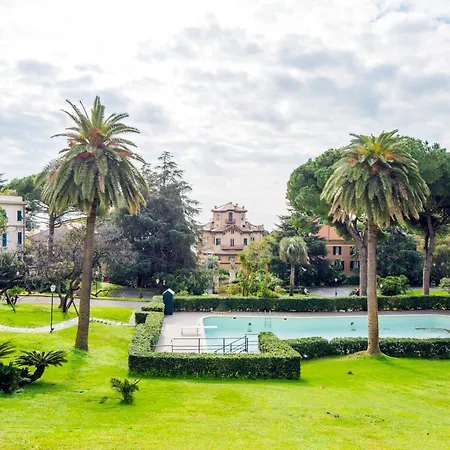 Casaviva - Elegant Bilo With Shared Pool In Nervi Apartment